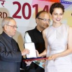 Kangana Ranaut receiving the National Award for the film Queen
