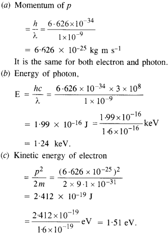कक्षा 12 भौतिकी अध्याय 11 के लिए एनसीईआरटी समाधान विकिरण और पदार्थ की दोहरी प्रकृति 19