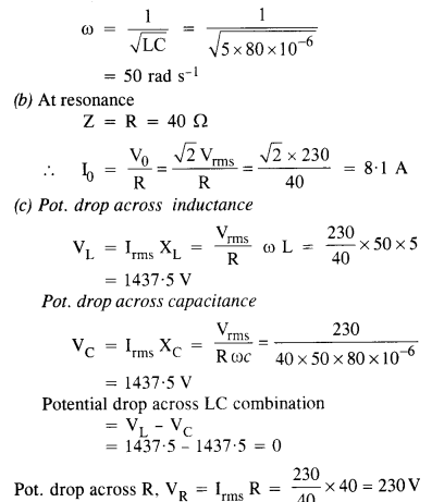 NCERT Solutions for Class 12 Physics Chapter 7 प्रत्यावर्ती धारा 12
