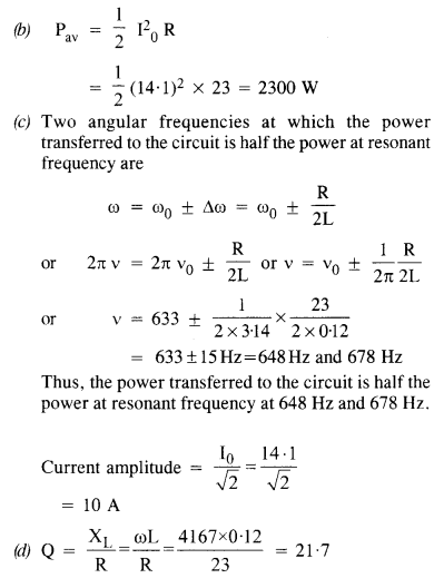 NCERT Solutions for Class 12 Physics Chapter 7 प्रत्यावर्ती धारा 28
